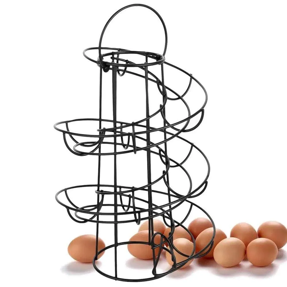 Egg Storage Rack Iron Spiral Egg Holder Art Display Restaurant Basket Storage Ra