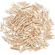 DECORA Sturdy 1 Inch Mini Wooden Craft Clothespins 100pcs