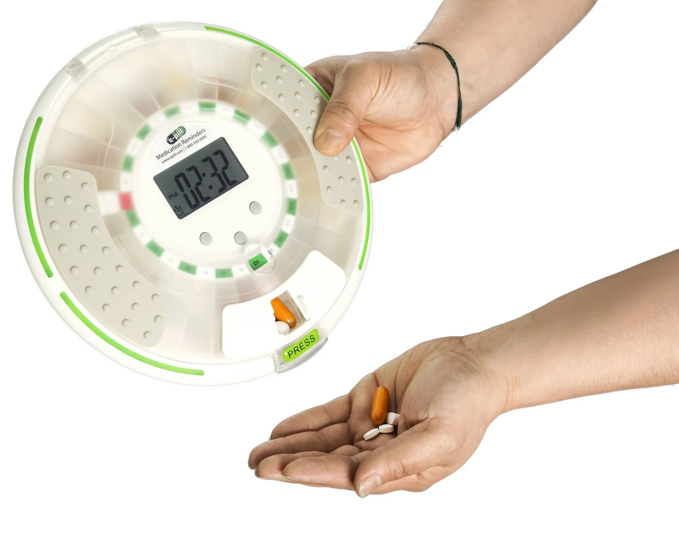 e-Pill Voice Pro - Locked Automatic Pill Dispenser - Bluetooth Enabled