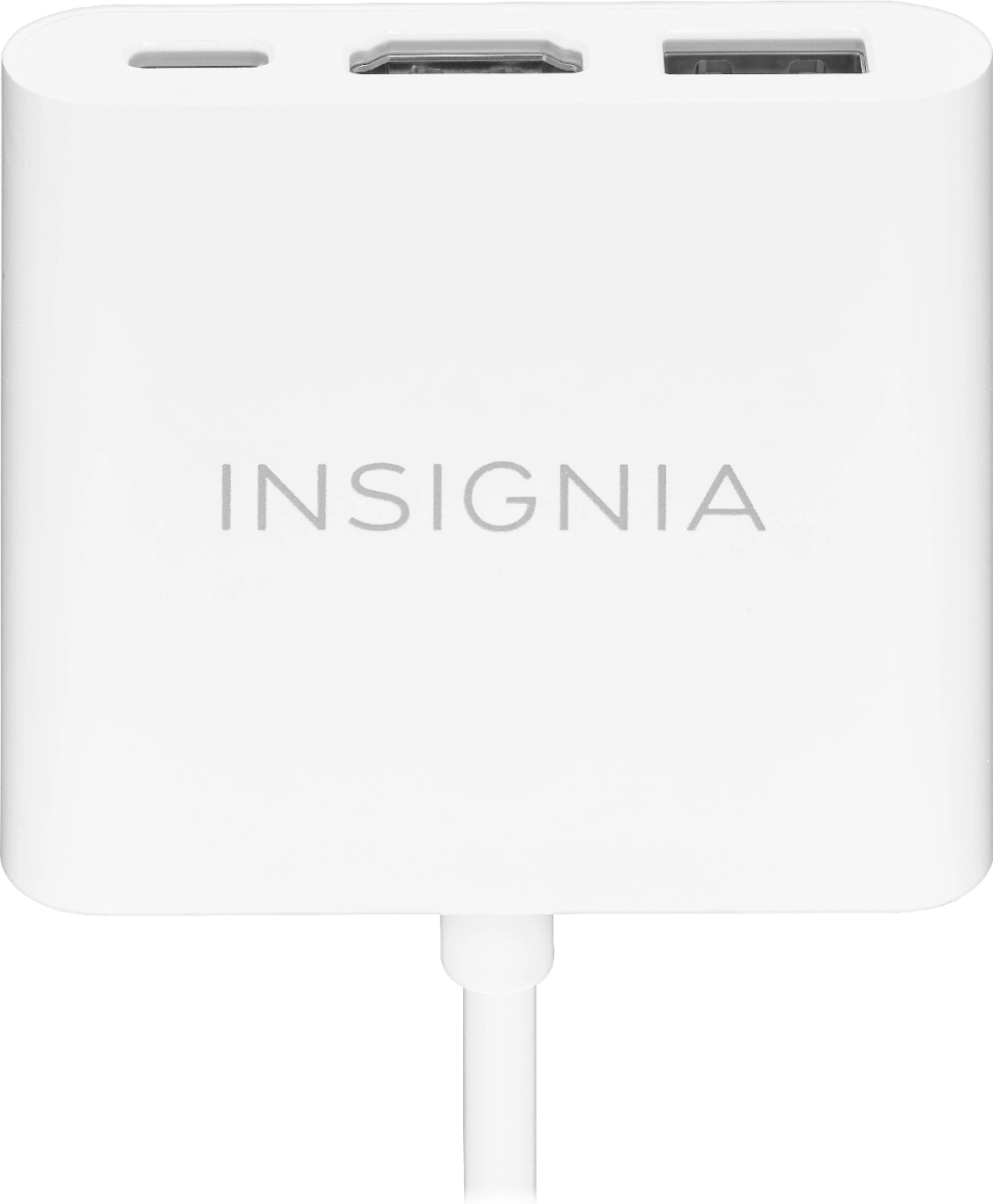 Insignia™ - USB-C to HDMI Multiport Adapter 4K HDMI - White Model : NS-PCACHM