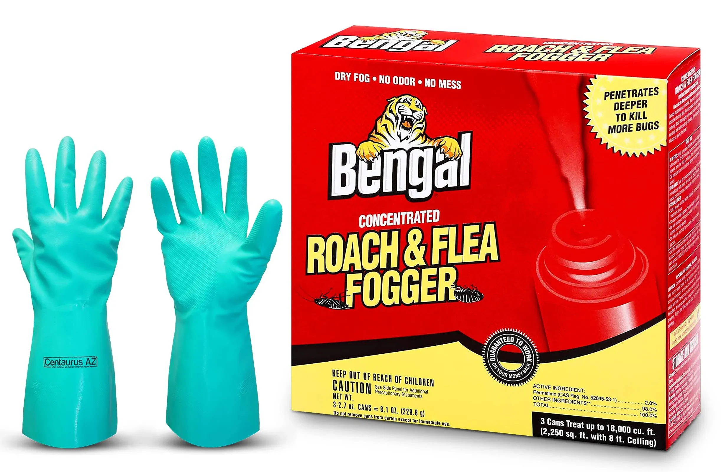 Bengal Concentrated Roach &Flea Fogger - Roach Killer Indoor Infestation Spray - Flea Foggers for Home Indoor - Bug Spray - Pest Control -Available