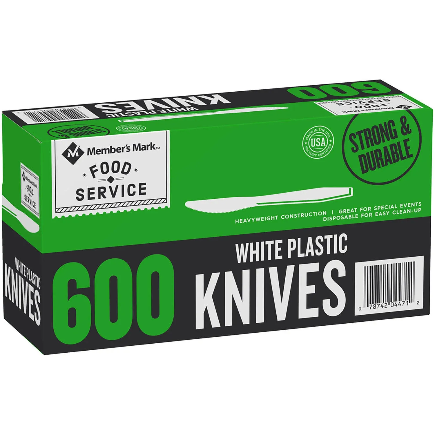 Member&#039;s Mark Plastic Knives, Heavyweight, White (600 Count)