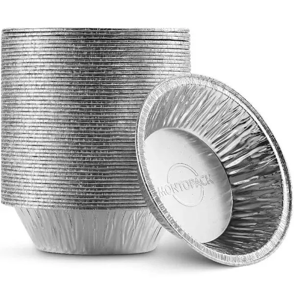 MontoPack Disposable 5" Aluminum Foil Tart/pie Pans (50 Pack)