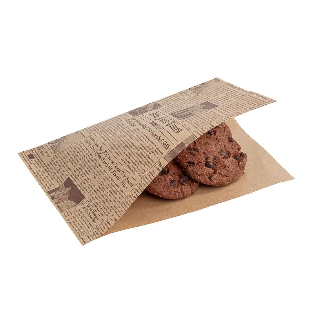 Restaurantware Bag Tek 6.25" x 4.75" Double Open Bags, 100 Small Deli Paper ...