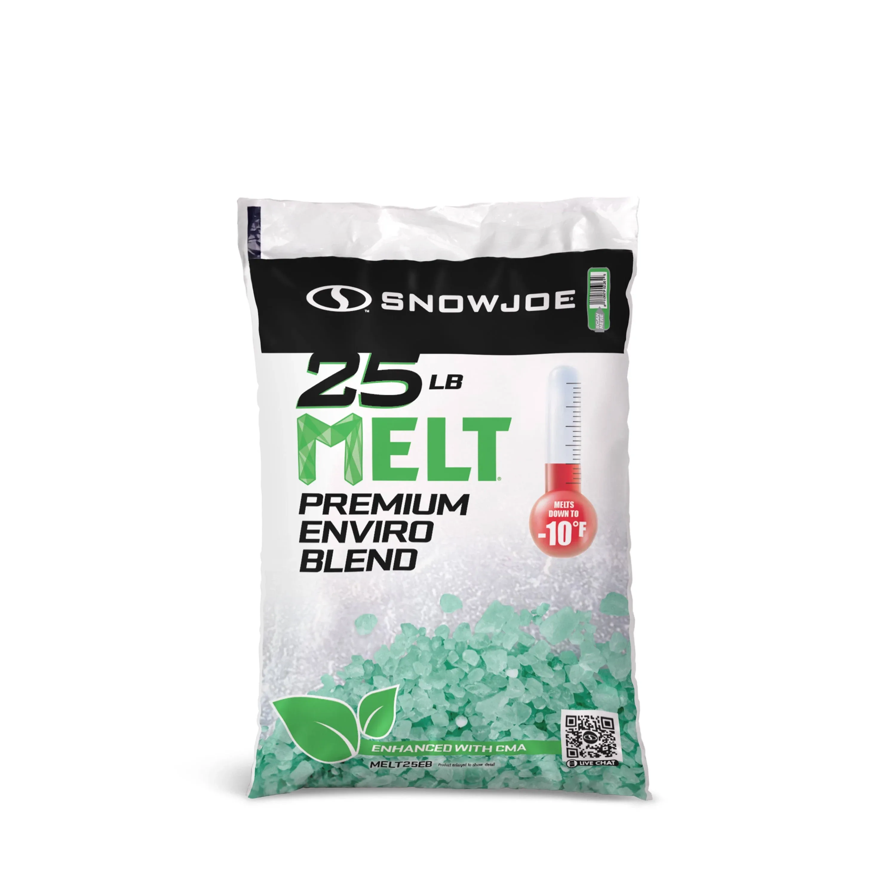 MELT 25 lb. Resealable Bag Premium Enviro-Blend Ice Melter w/ CMA - MELT25EB