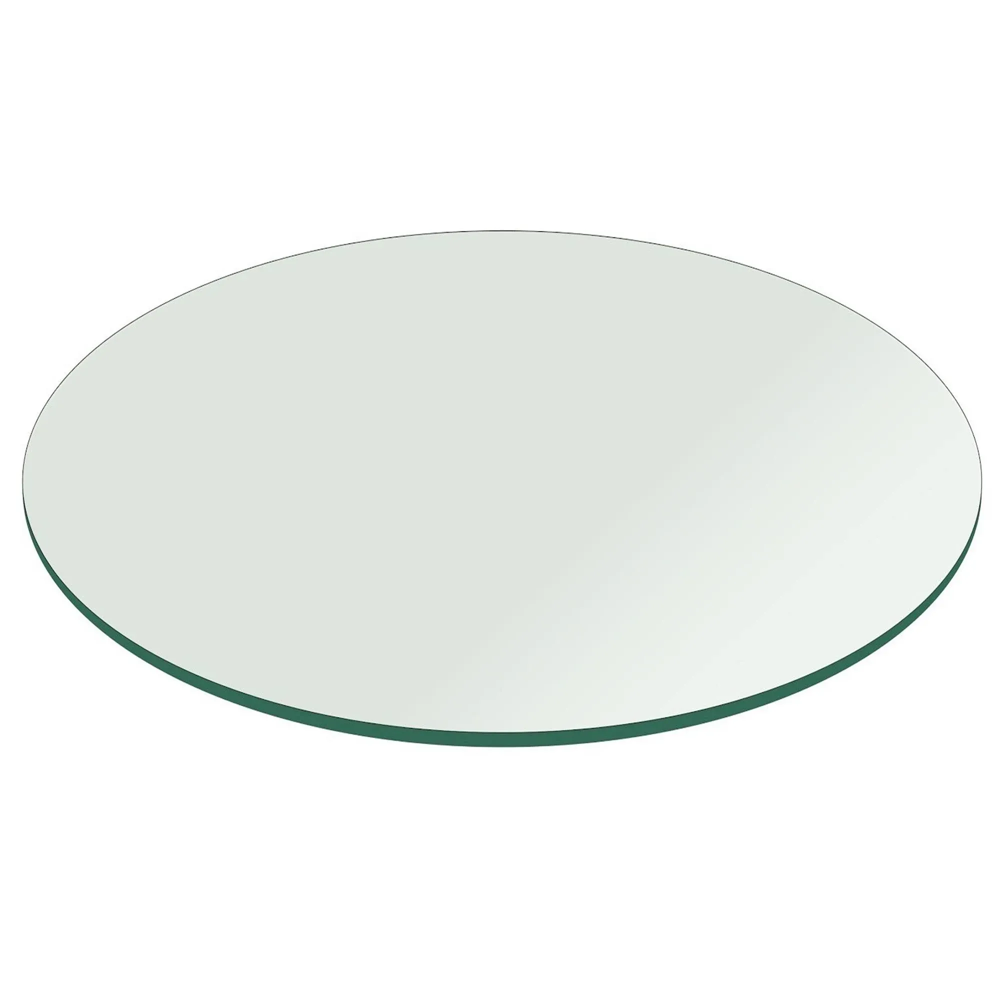 3/8" Thick Round Glass Table Top Pencil Polish Tempered - 42 inch