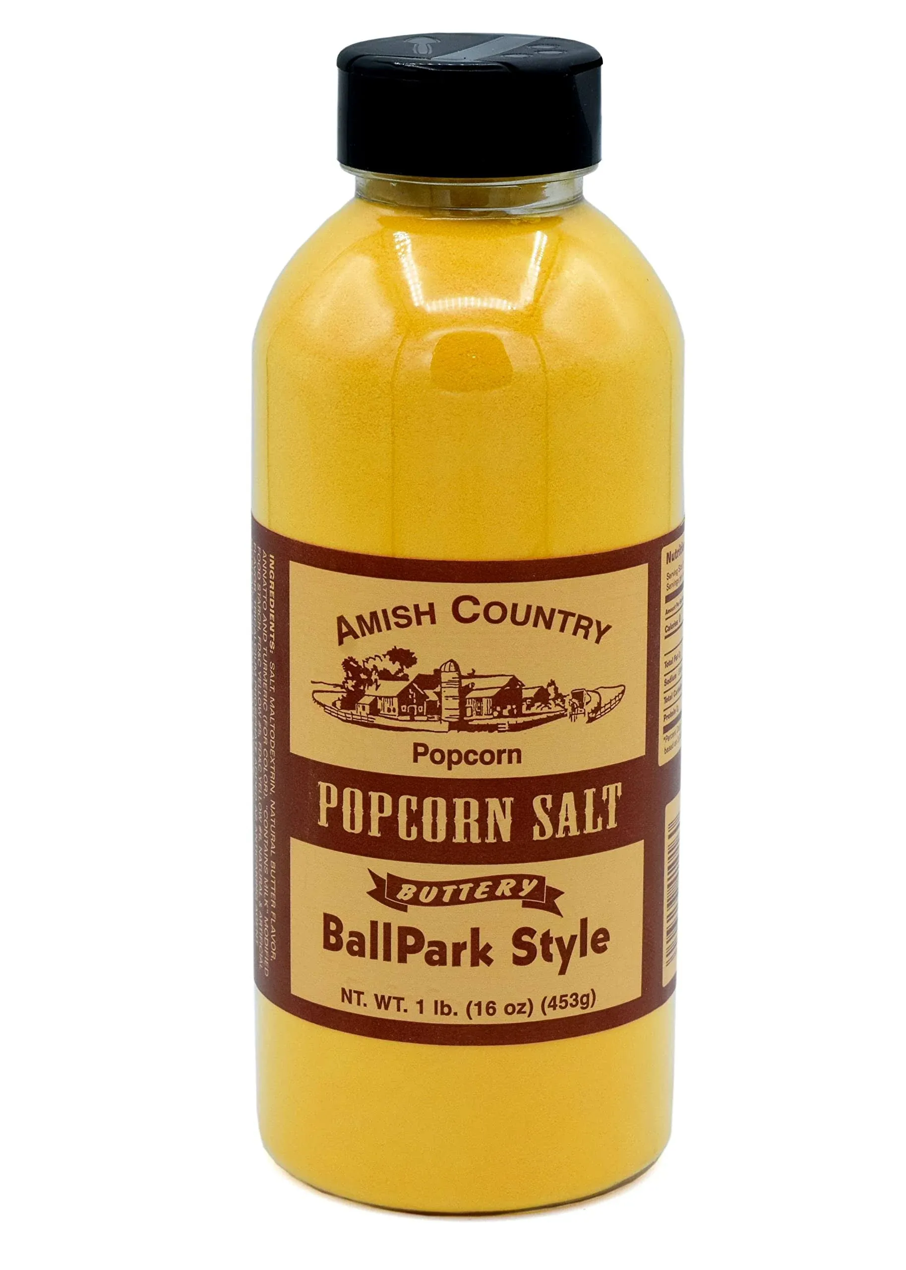 Amish Country Popcorn Ballpark ButterSalt Popcorn Salt - 16 oz Bottle