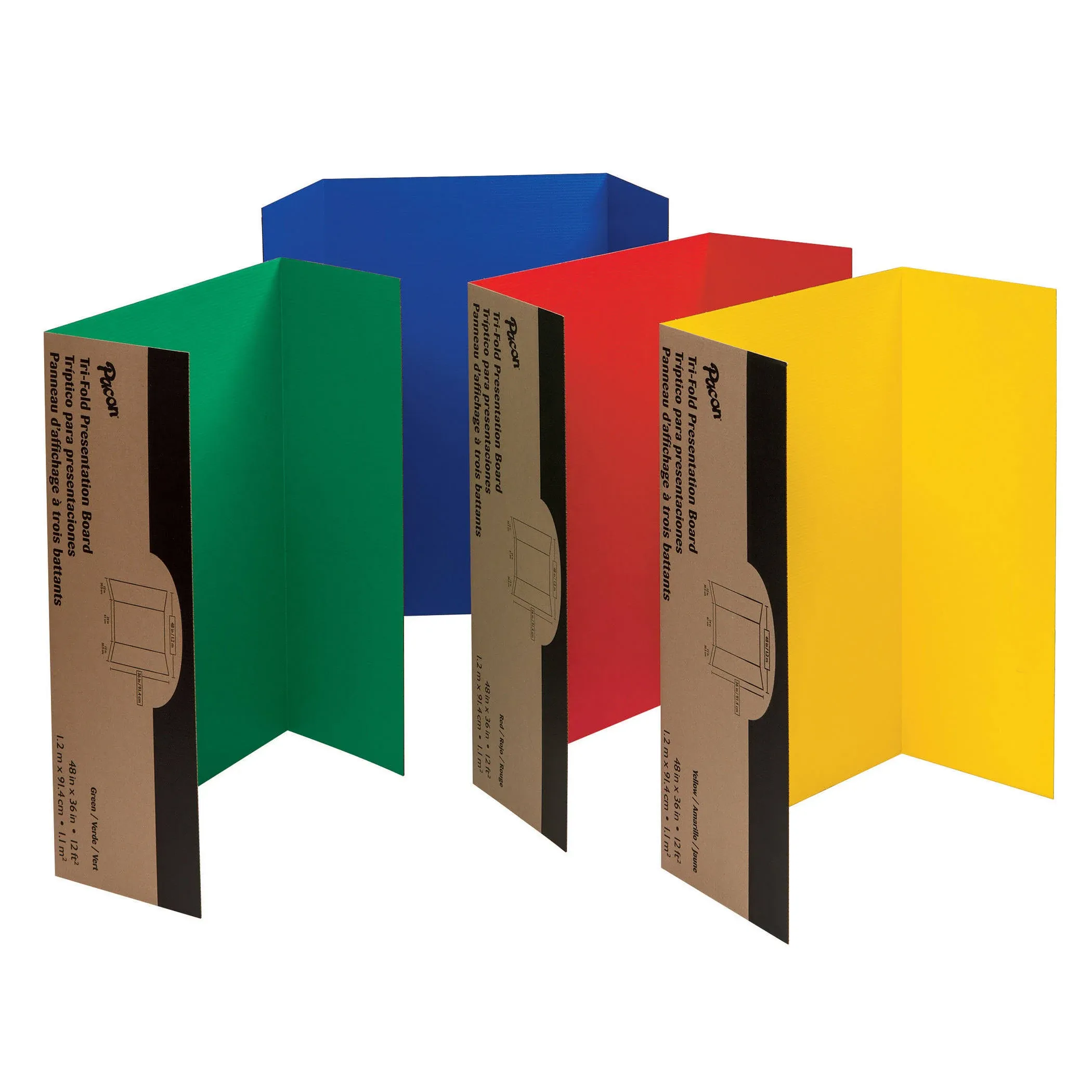 Pacon Spotlight Corrugated Presentation Display Boards 48 x 36 Assorted 4/Carton