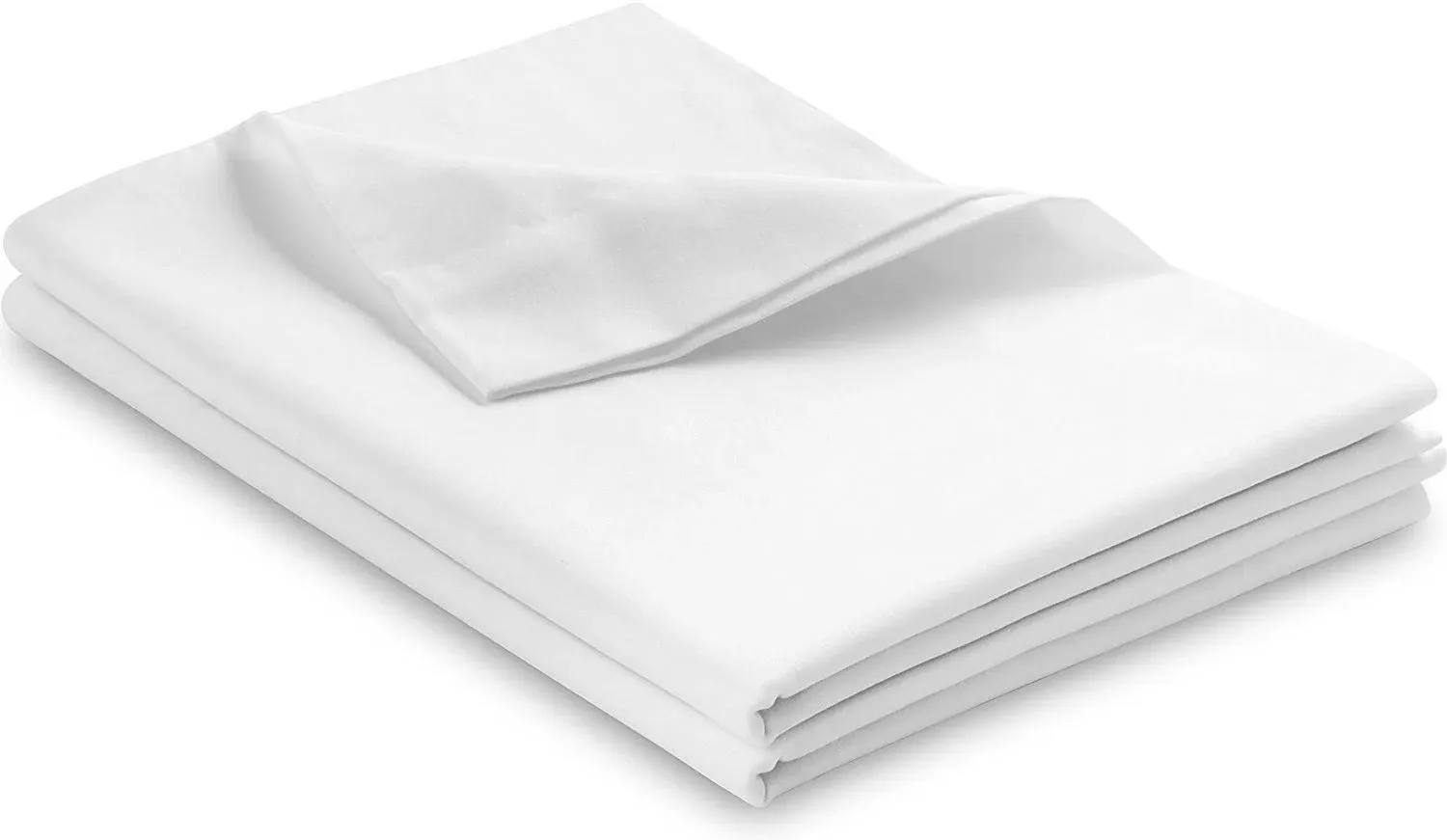 Luxury King Size Flat Sheet,in White Solid Color 100 Percent Egyptian Cotton, Soft Fabric, 600 Thread Count in Size 108 x 110 Inch Light Weight King Flat Sheet