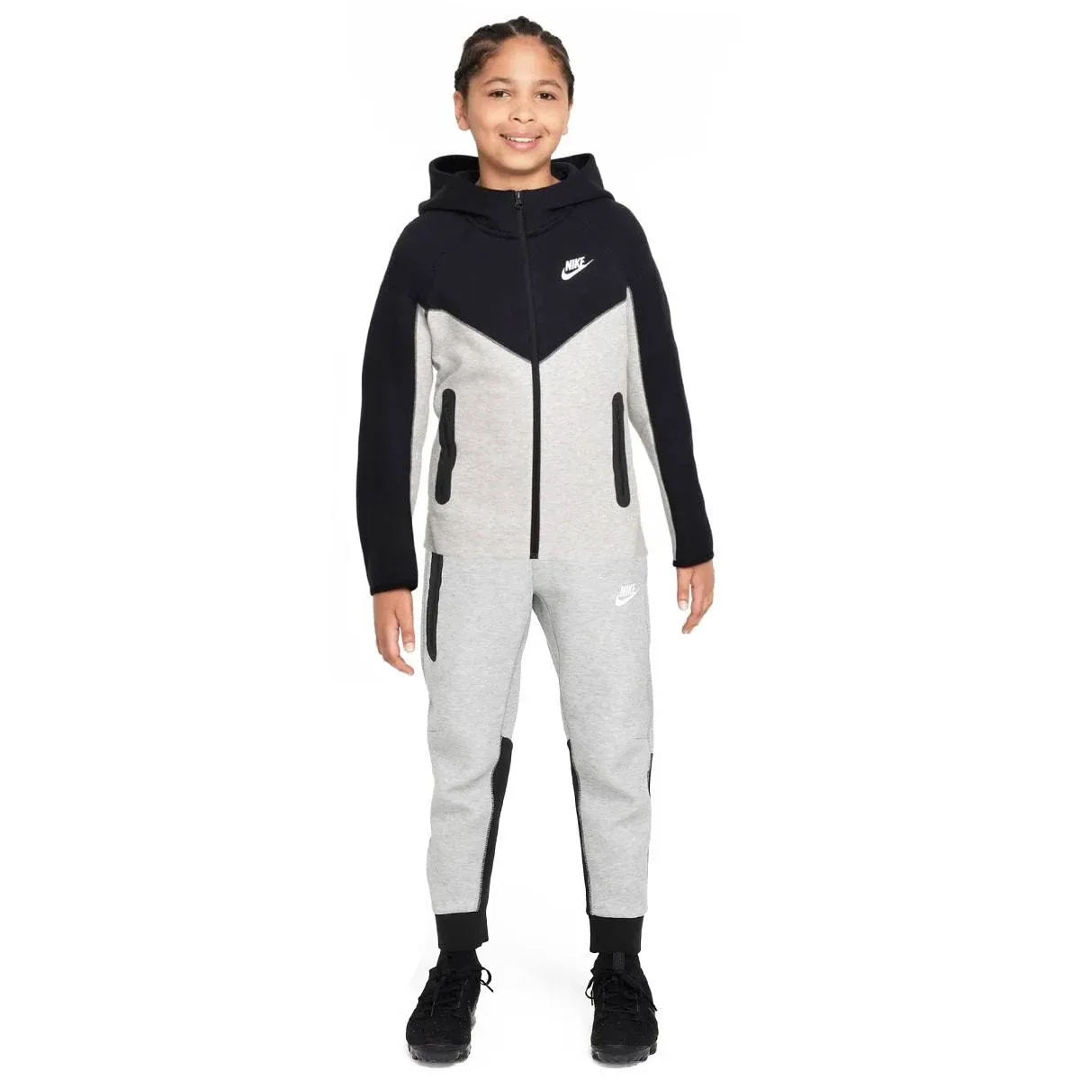 Nike Sportswear Tech Fleece Sudadera con capucha y cremallera completa - Niño - Gris