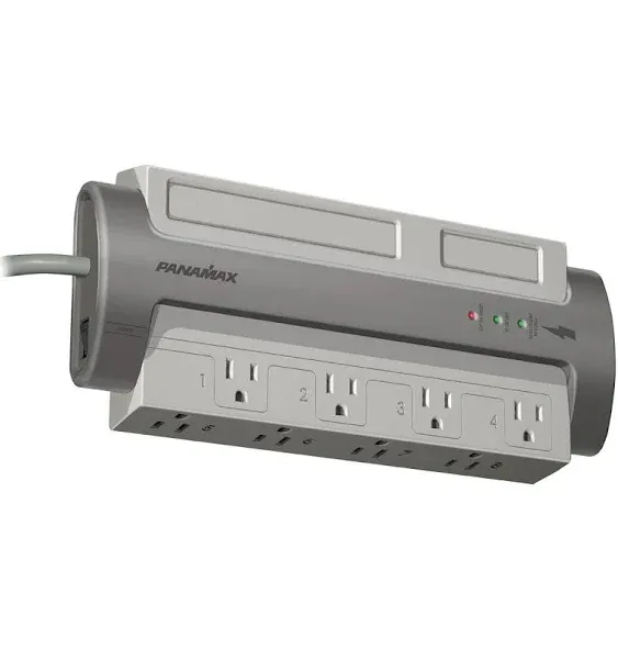 Panamax PMXM8EX Premium 8 Outlet Surge Protector 8' Cord 1650 Joules