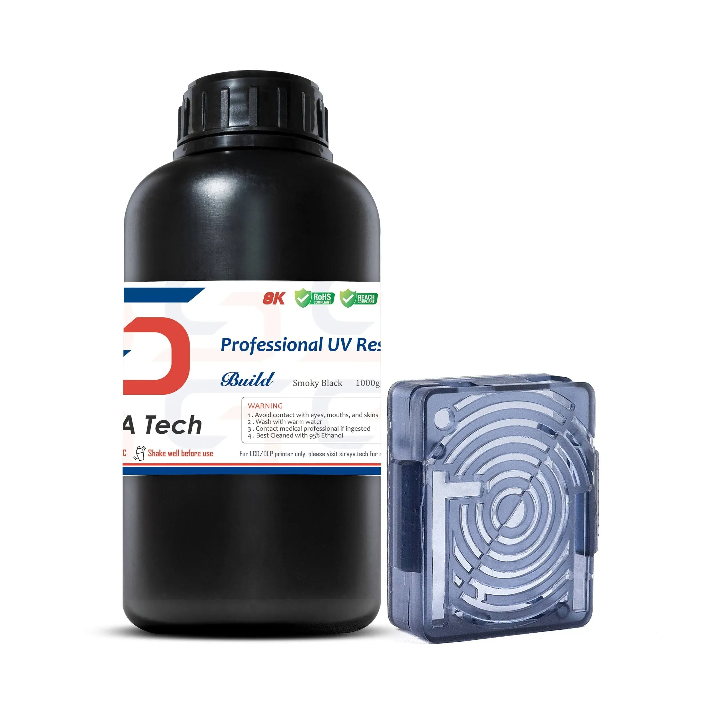 Siraya Tech Build -Drillable Precision Printing Resin, US / 1kg / Smoky Black