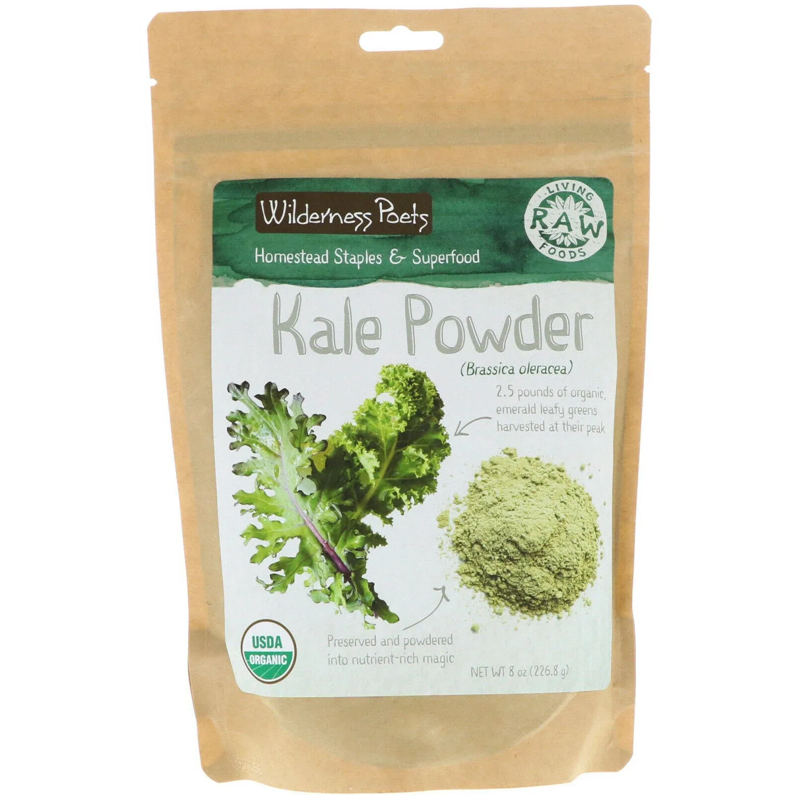 Wilderness Poets, Organic Kale Powder (8 Ounce - 227g)