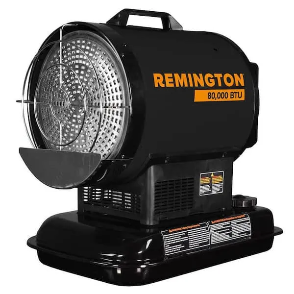 Remington 80,000 BTU Battery Operated Kerosene/Diesel Radiant Space Heater with ...