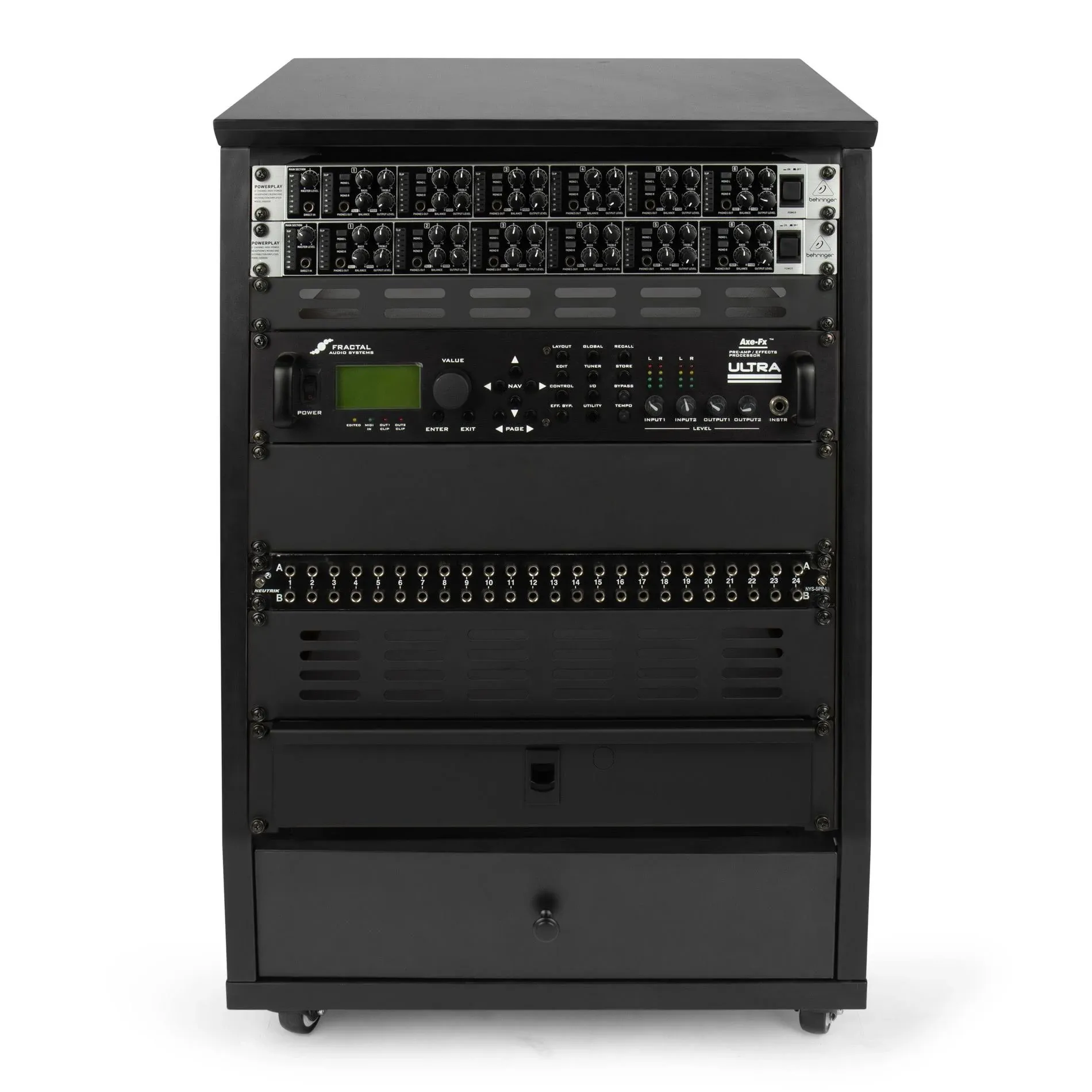 Gator Frameworks Elite Series Angled 12U Studio Rack - Standard Finish Black