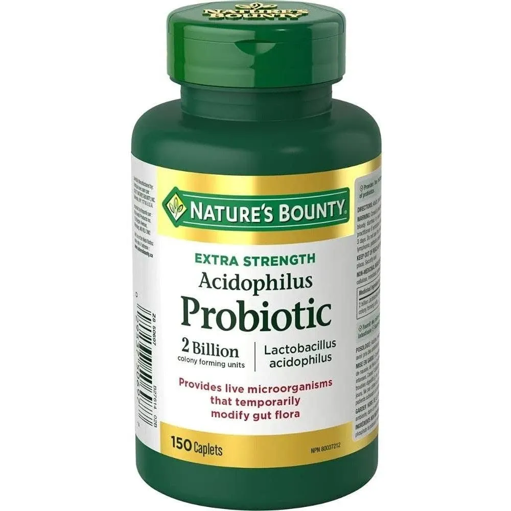 Nature's Bounty Acidophilus Probiotic 2 Billion, 150 Caplets