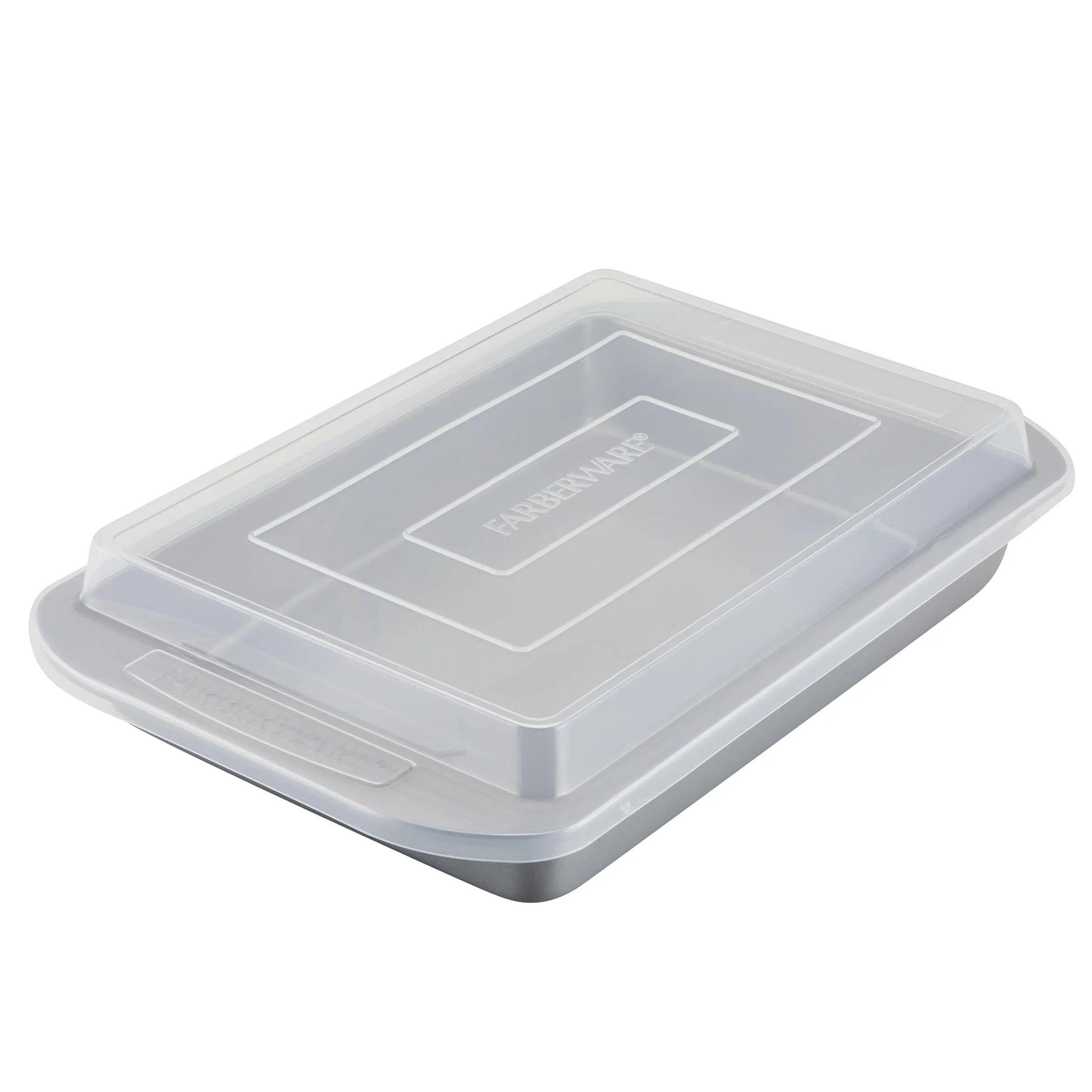 Farberware Nonstick Bakeware Baking Pan With Lid / Nonstick Cake Pan With Lid, Rectangle - 9 Inch x 13 Inch, Gray