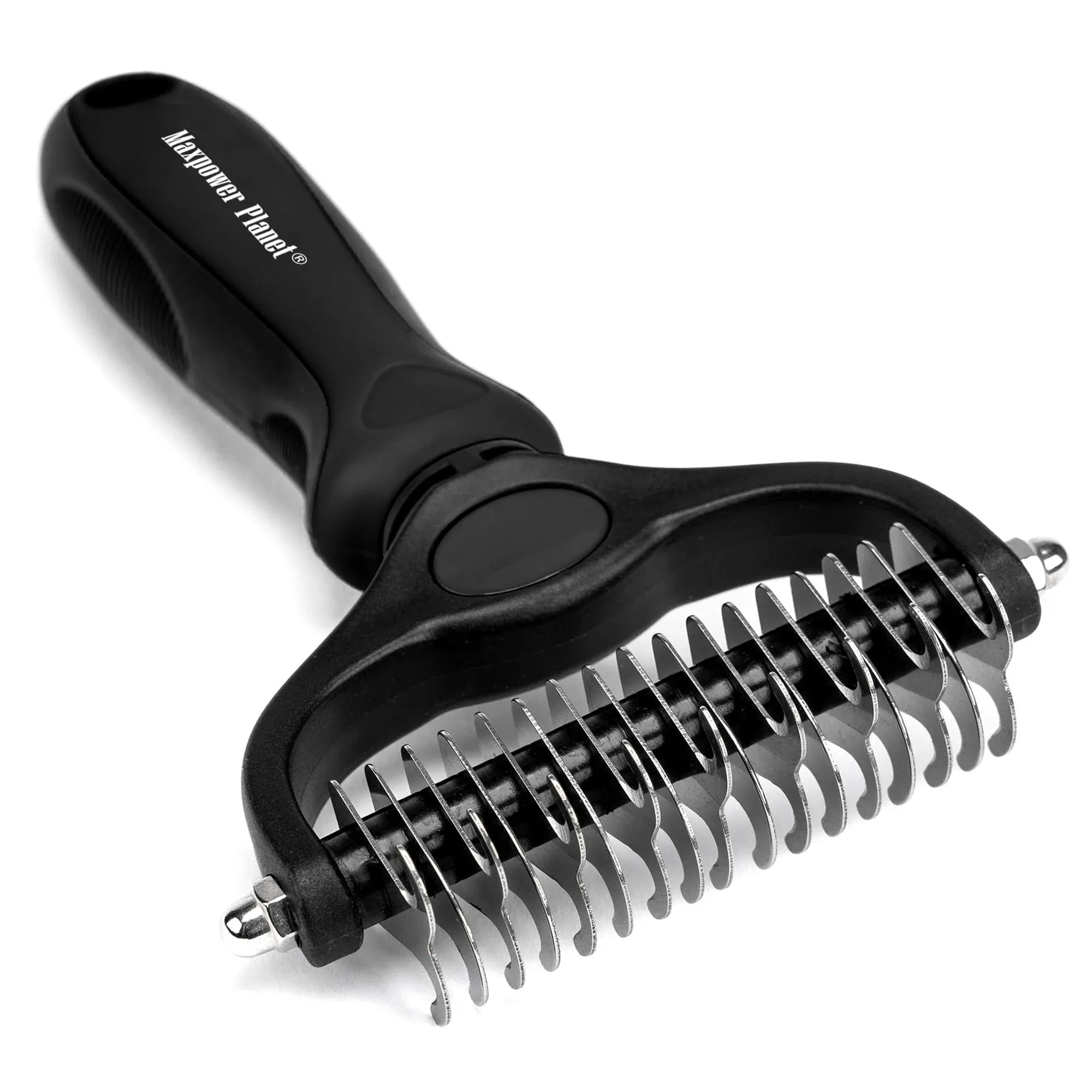 Maxpower Planet Pet Grooming Brush - Double Sided Shedding, Dematting 