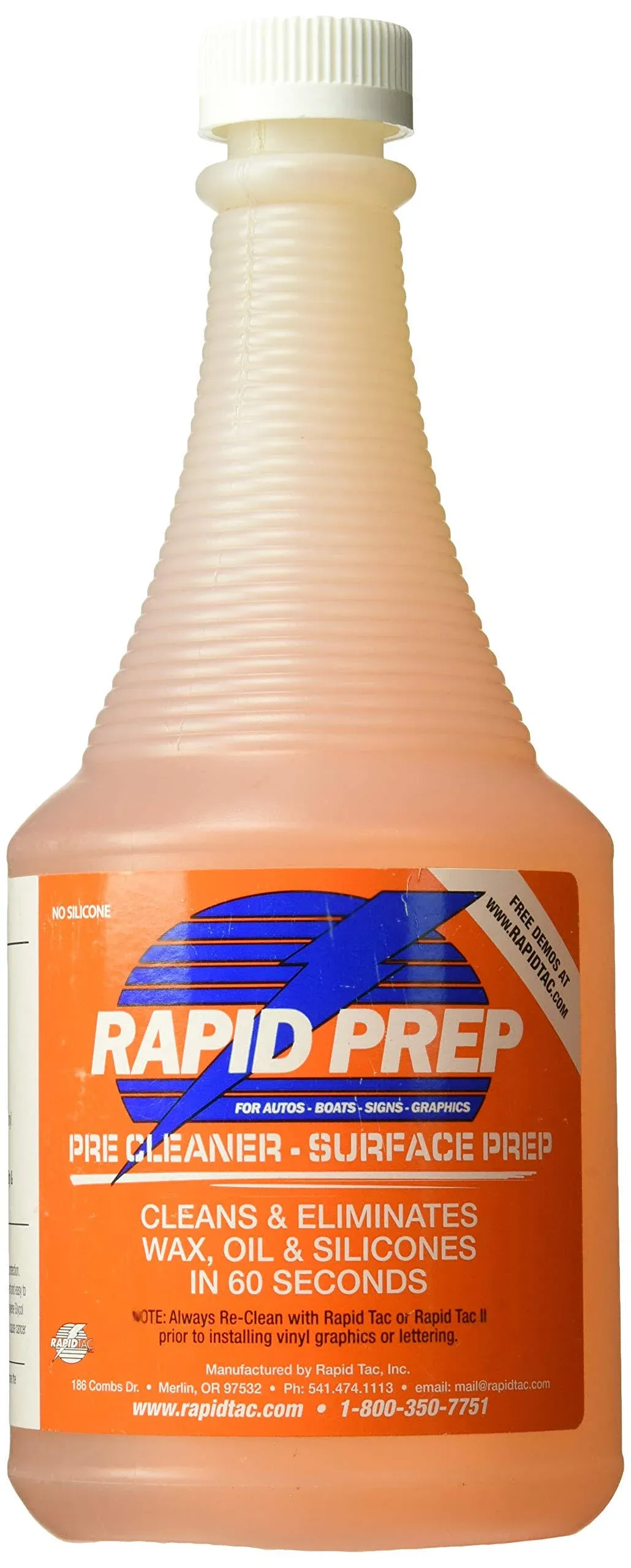 Rapid Prep Pre-Cleaner for Vinyl Wraps, Graphics Decals, Stripes, 32oz Sprayer