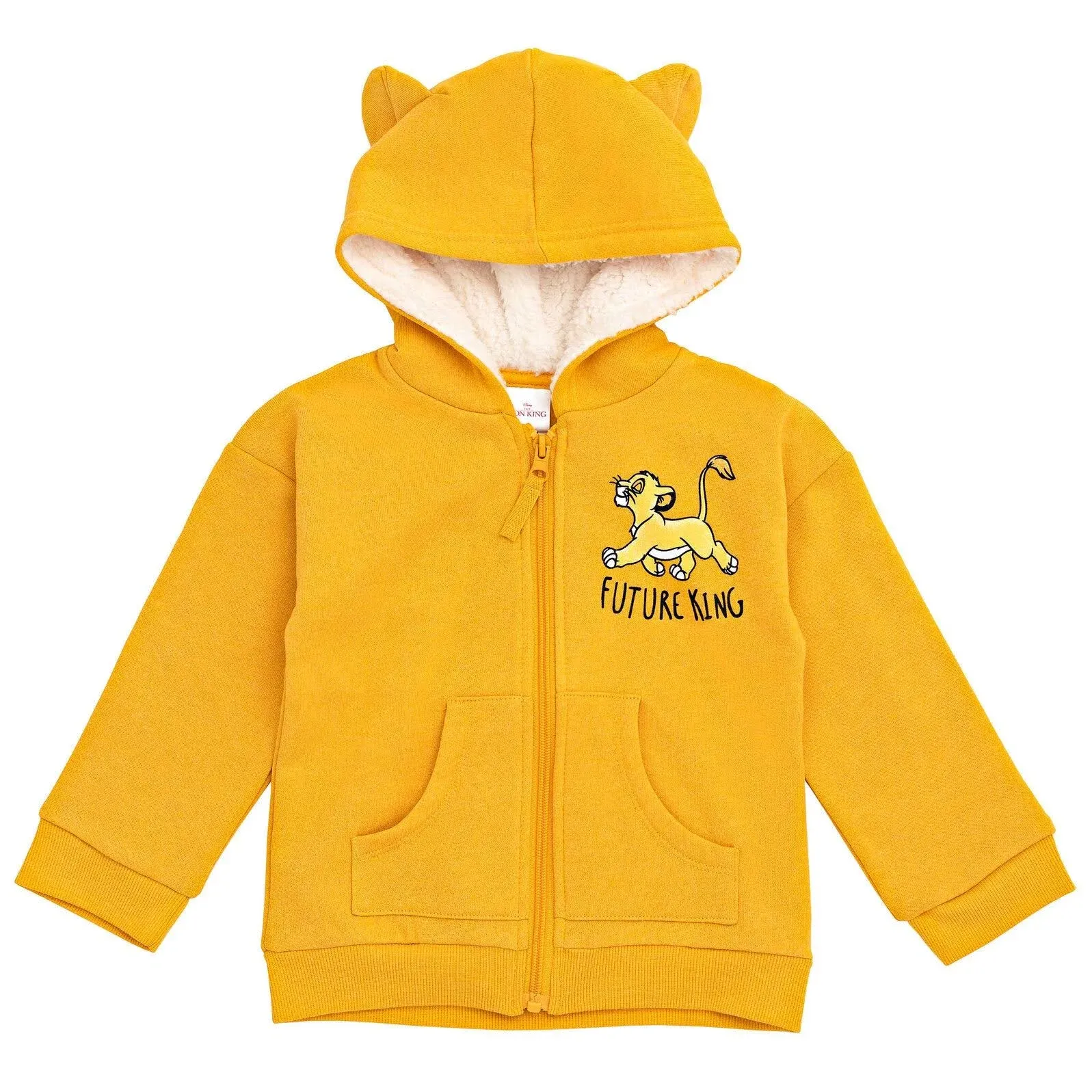 Disney Lion King Simba Newborn Baby Boy or Girl Fleece Zip Up Hoodie Yellow 6-9 ...