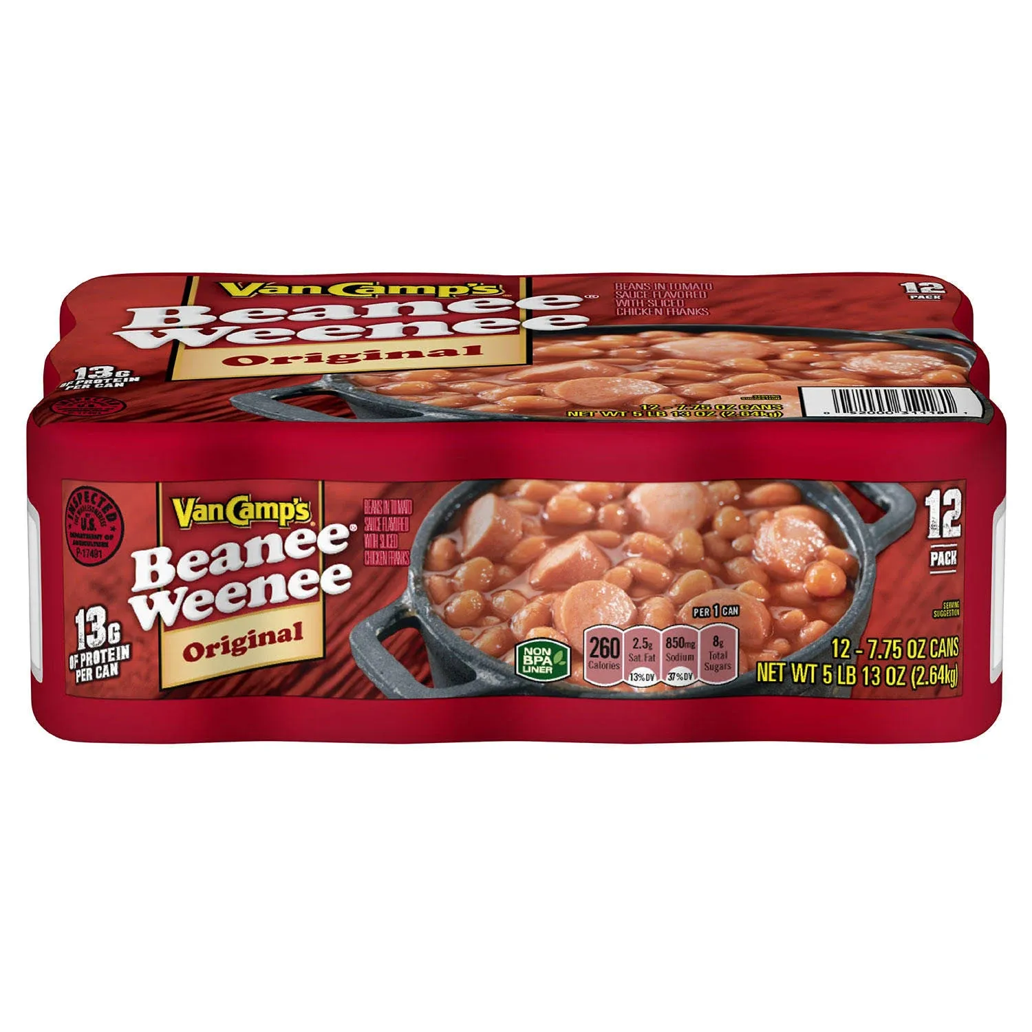 Van Camp's Beanee Weenee - 7.75 oz - 12 Pack