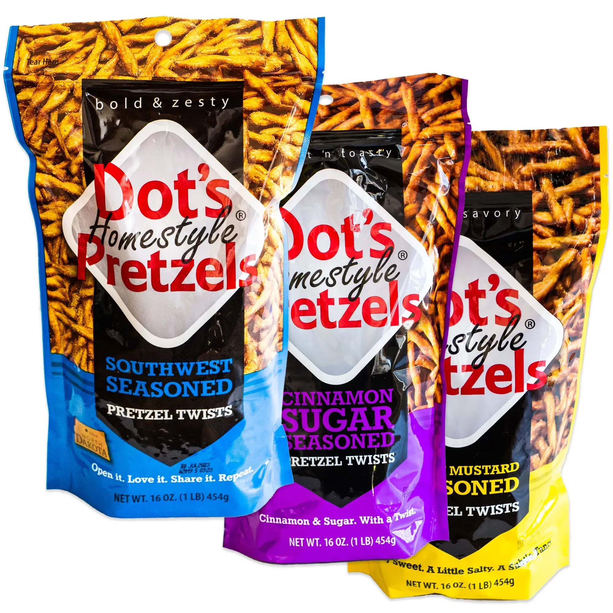 Circle of Drink Dot's Cinnamon Sugar Pretzels - Variety Pack - Dot's Southwest ...