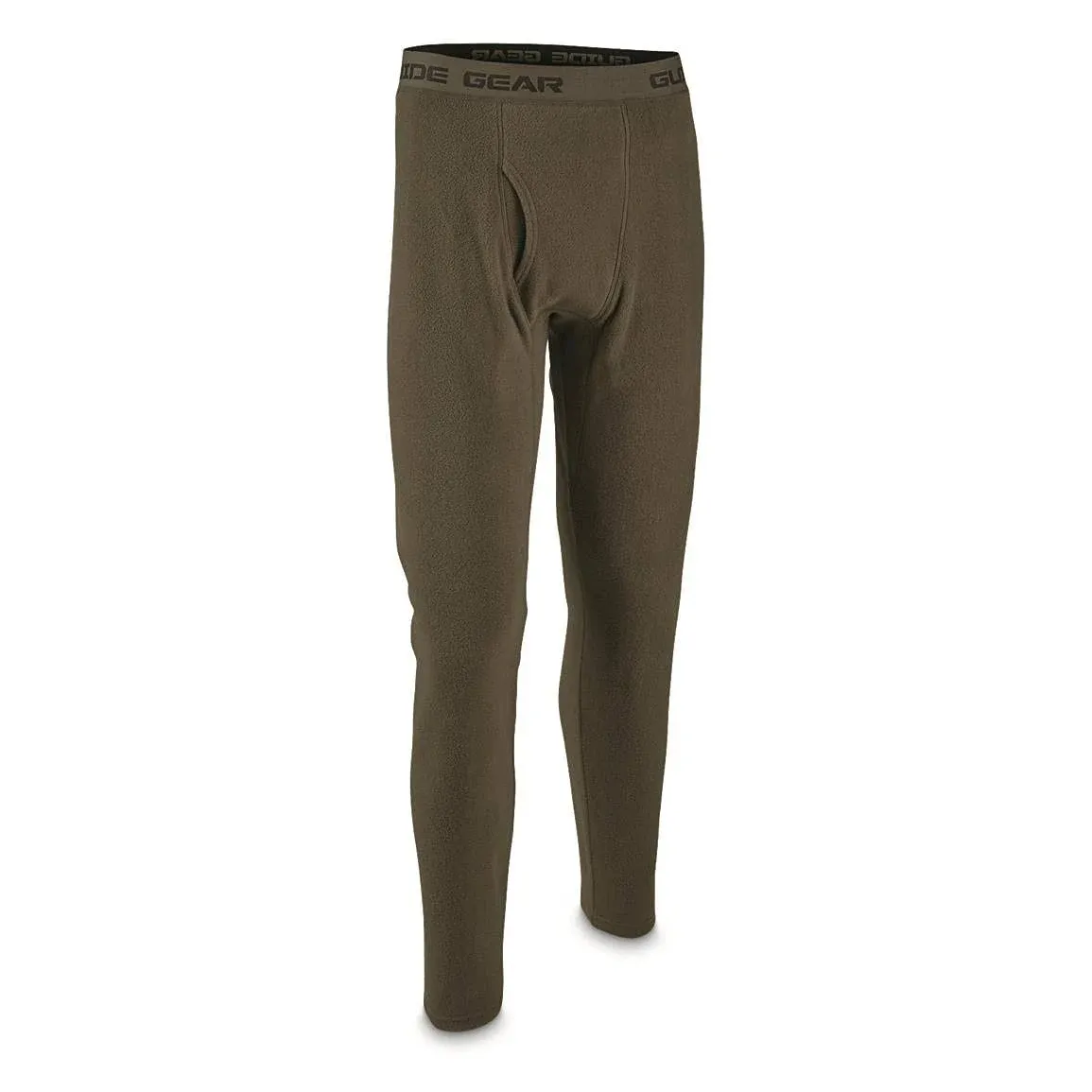 Guide Gear Men's Heavyweight Fleece Base Layer Bottoms, Size: XL, Brown