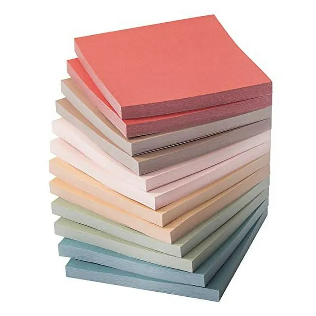 Mr. Pen- Sticky Notes, 12 Pads, 3â€x3â€, Vintage Colors, Sticky Notes 3x3, Sticky Note, Sticky Pads, Sticky Notes Bulk, Stick Notes, Colored Sticky Notes, Sticky Note Pad, Colorful Sticky Notes