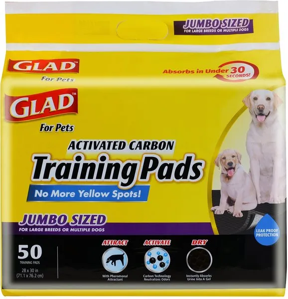 Glad for Pets Activated Carbon Training Dog Pads - 50ct