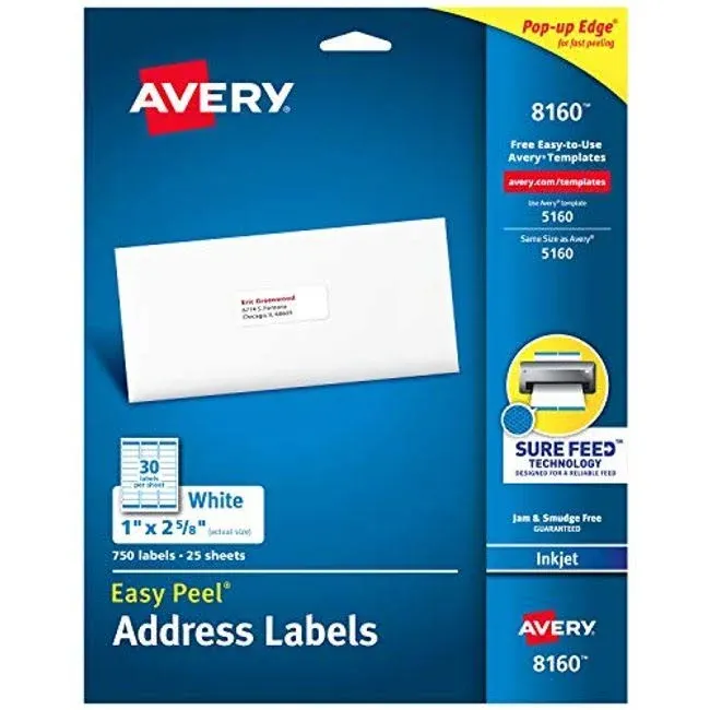 Avery Easy Peel Laser Address Labels