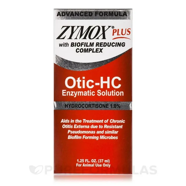 Zymox Plus Otic-HC Enzymatic Solution - 1.25 fl oz dropper