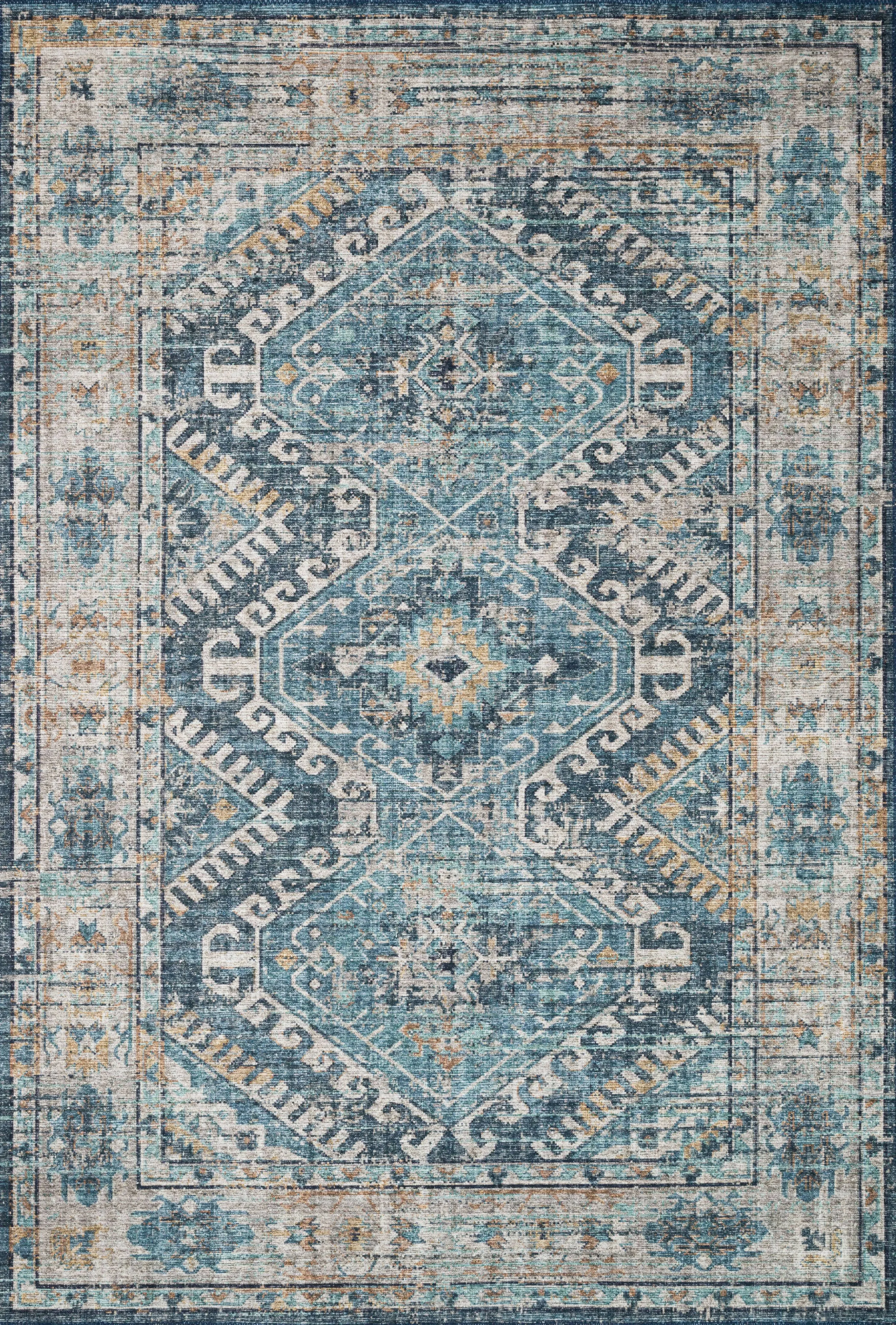 Loloi II Skye SKY-03 Denim Natural Rug - 2 ft 3 in x 3 ft 9 in