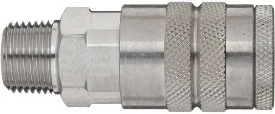 Dixon Valve & Coupling DC9S Stainless Steel 303 Air Chief Industrial Interchange Quick-Connect Hose Fitting, 1/2" Coupling x 1/2" NPT Male