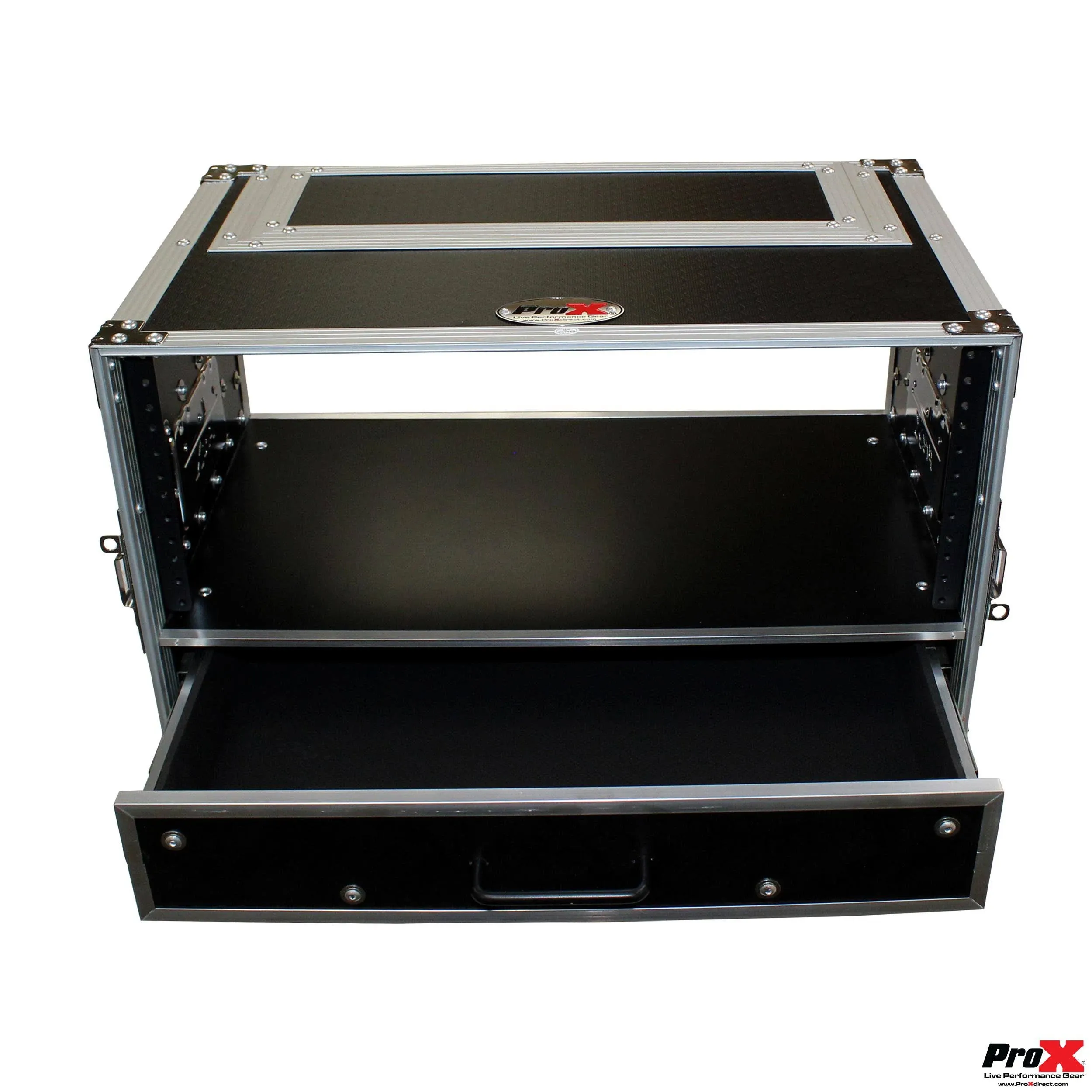 ProX 4 RU Rack Case with 2 RU Rack Drawer (6 RU)