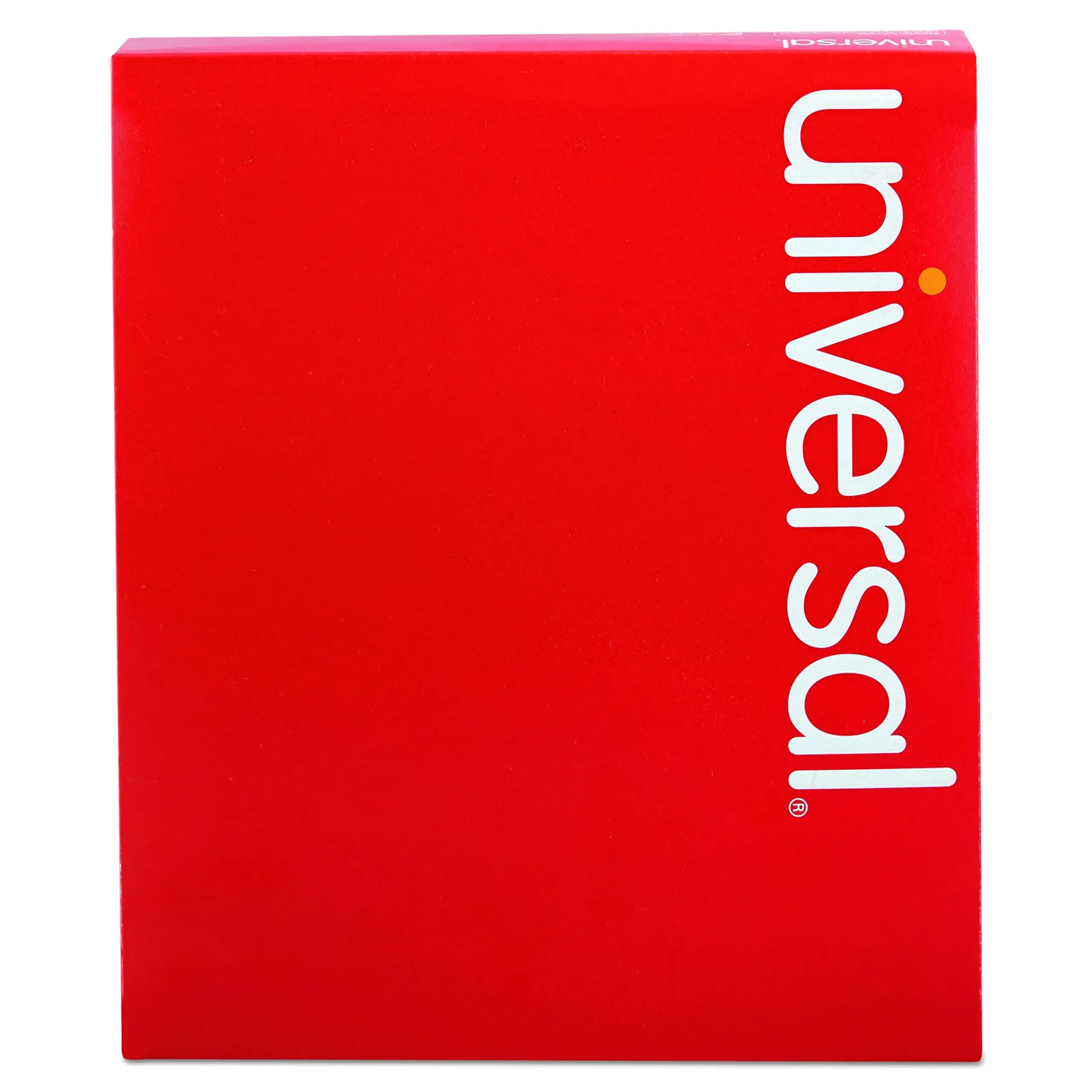 Universal Four-Section Pressboard Classification Folders, 1 Divider, Letter Size, Red, 10/Box