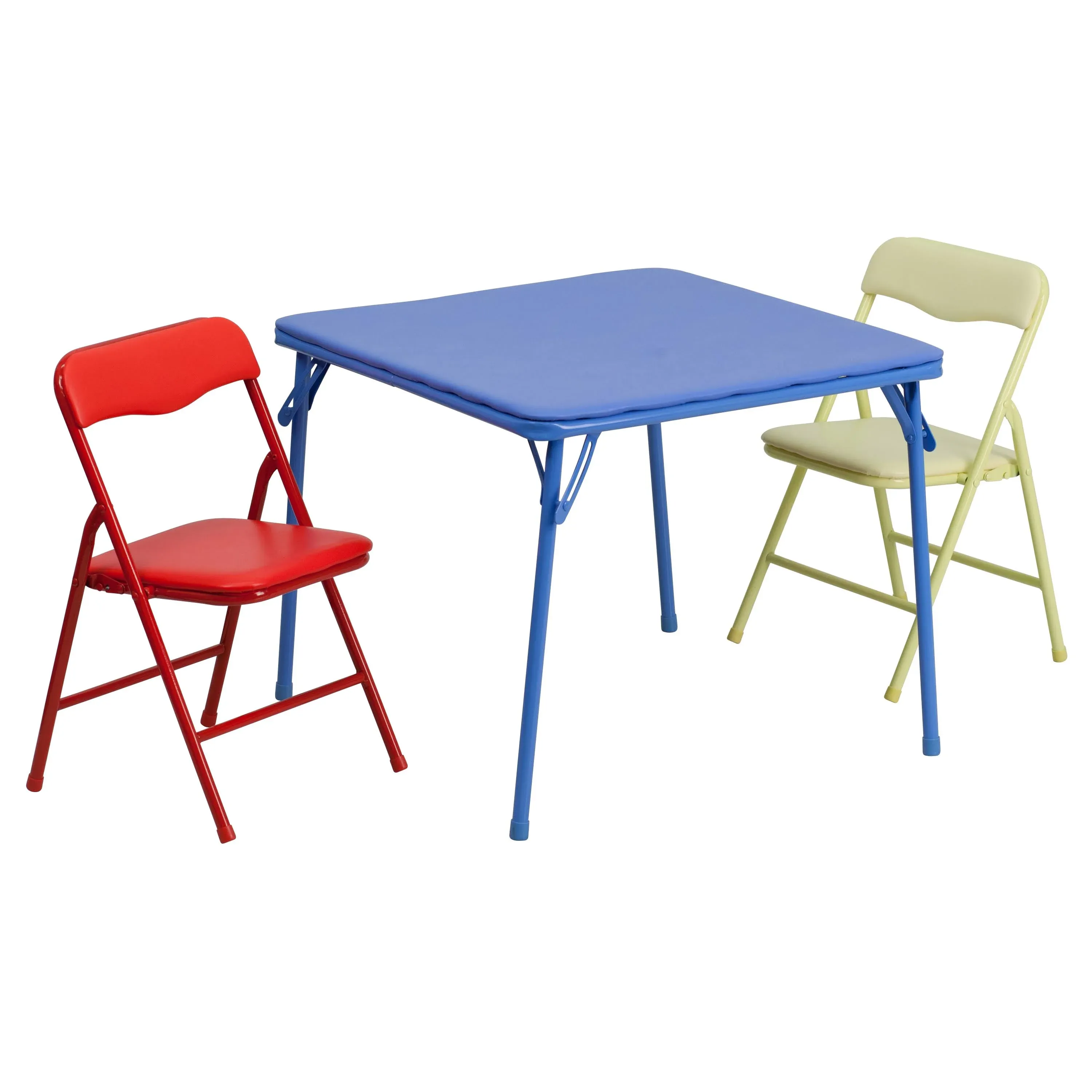 Flash Furniture Folding Table and Chair Set Kids Colorful 3 Piece