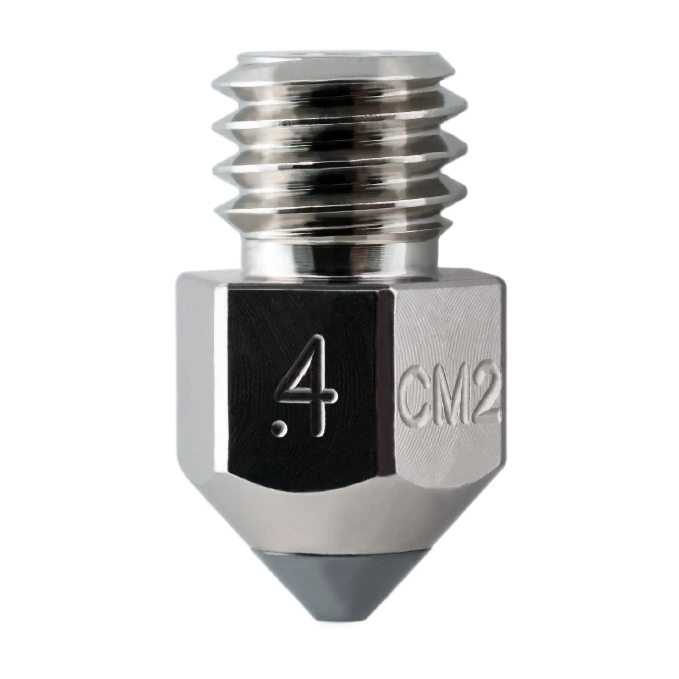 Micro Swiss CM2 - 0.4mm MK8 Nozzle Copper Core, M2 Hardened Steel Tip .4mm