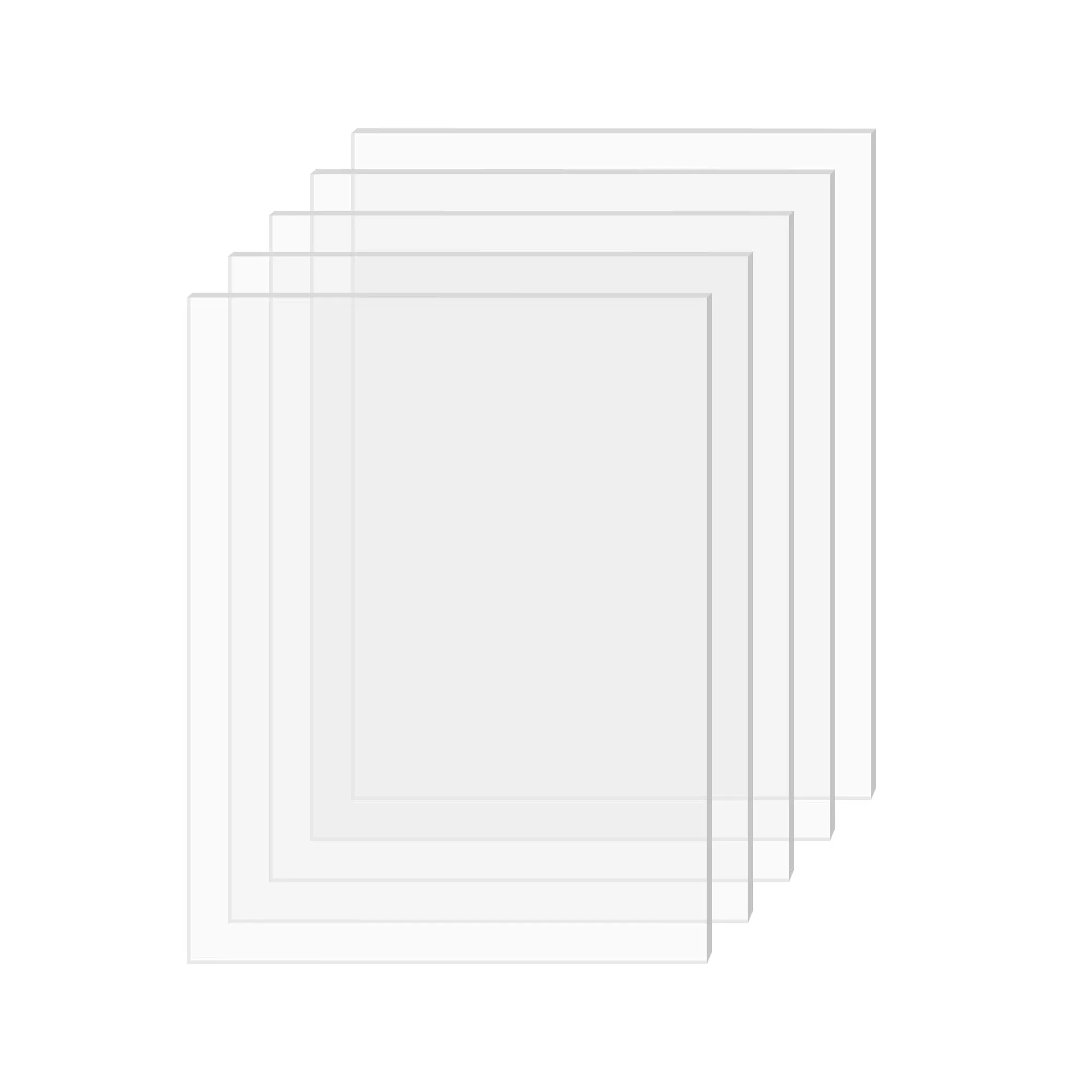 SimbaLux Acrylic Sheet Clear 5 x 7 Panel 0.08 Thick 2mm Plexiglass Board, Easy to ...