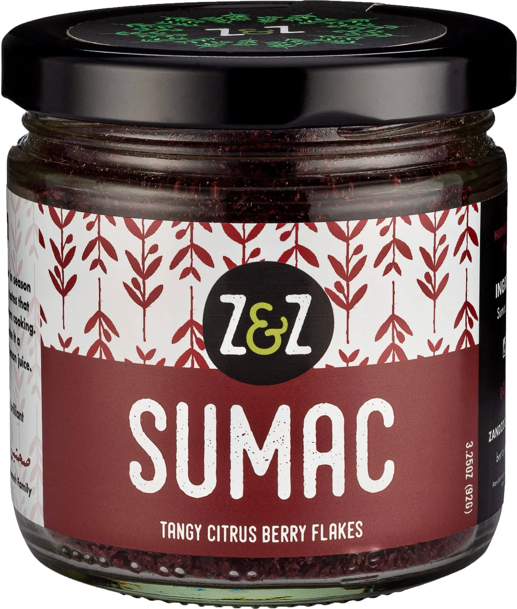 Sumac by Z&Z â Eat. Good. Sumac., 3.25oz â Tangy Middle Eastern Spice