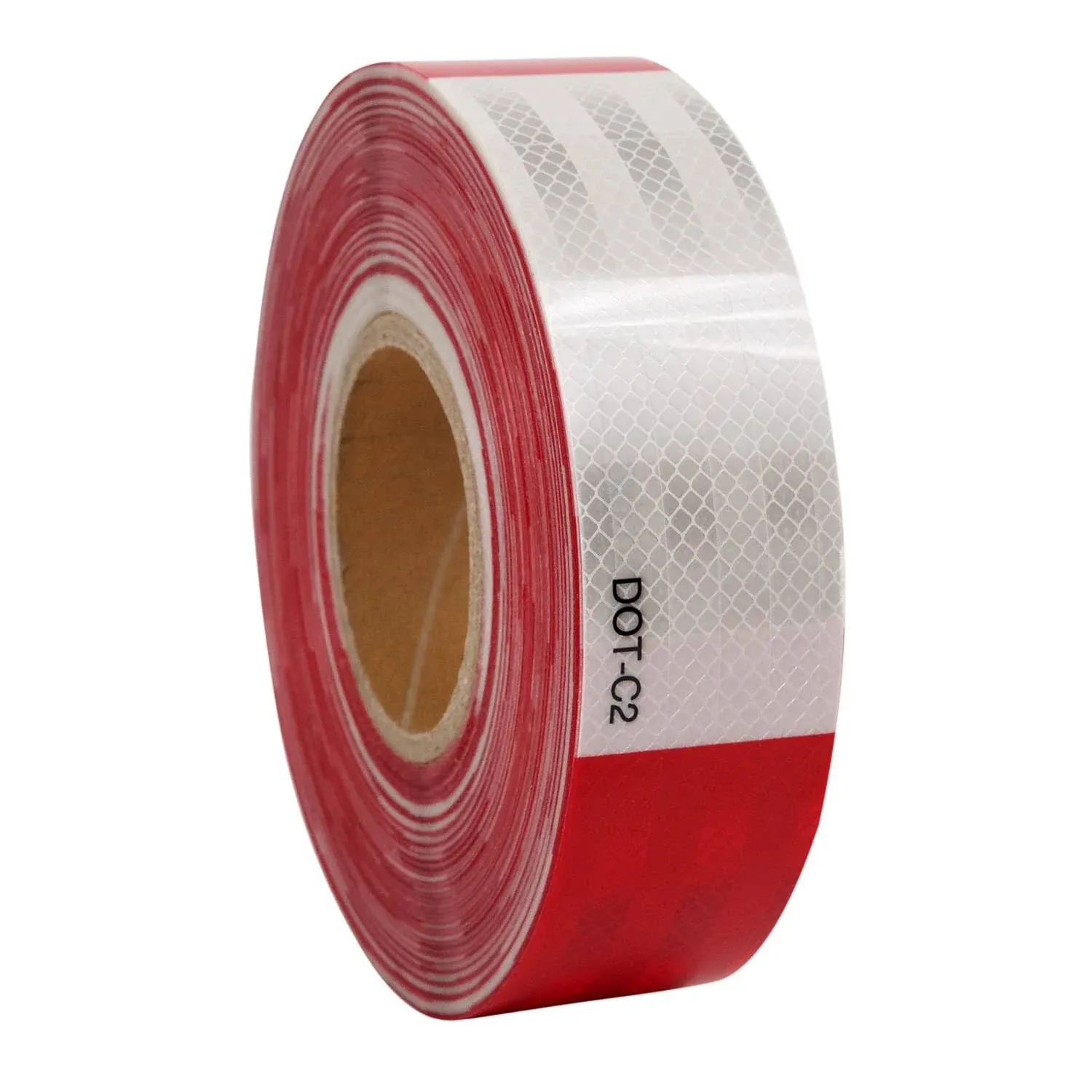 150 X 2 Red/White Trailer Reflector Gift Houseables Reflective Tape Roll Dot C2