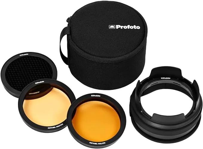 Profoto OCF II Grid and Gel Kit Light Modifier for Profoto Flashes with LED Modeling Lights, Includes OCF II Grid and Gel Holder, OCF II Grid 20-Degree, OCF II-Half CTO, and OCF II-Full CTO Gels