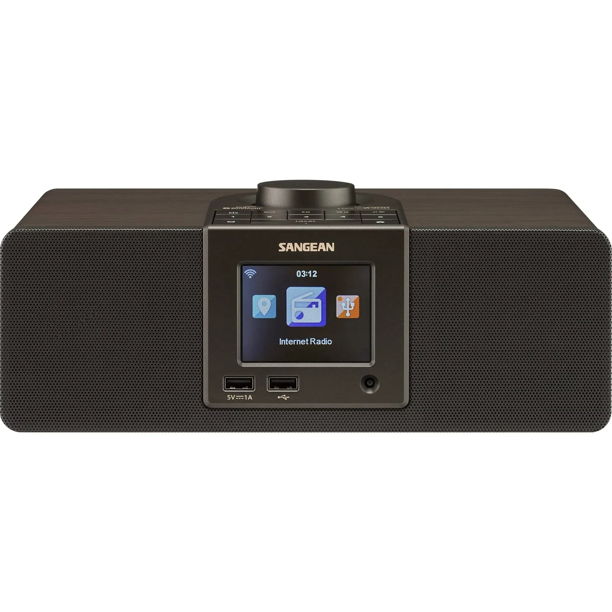 Sangean WFR-32 Internet Radio/AUX/Bluetooth/AirMusic App/USB Playback and Phone Charging Digital Wooden Cabinet Radio