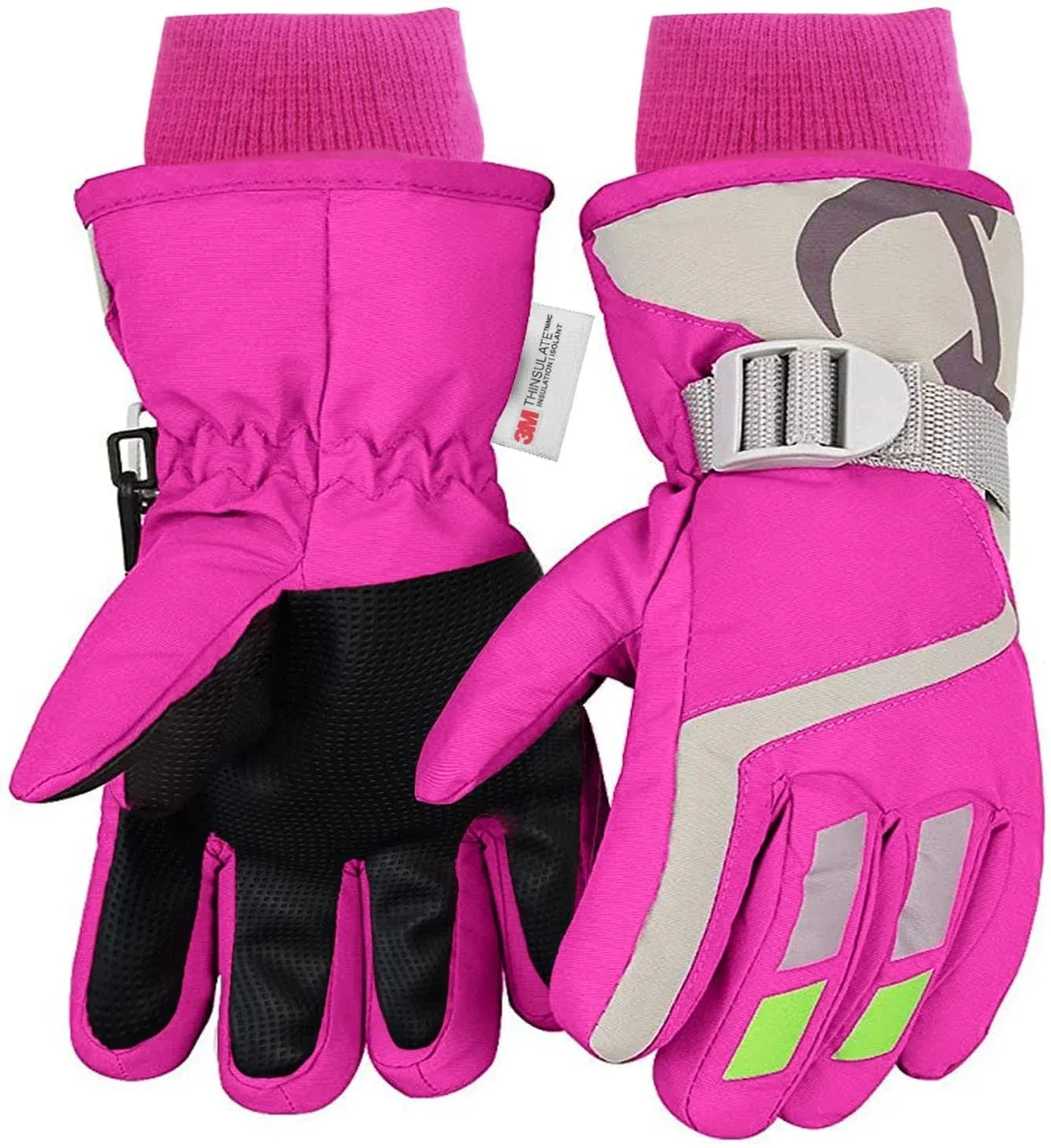 7-mi Kids Winter Warm Water-Resistant Gloves for Skiing/Snowboarding/Cycling/Riding Outdoor Activities Children Mittens