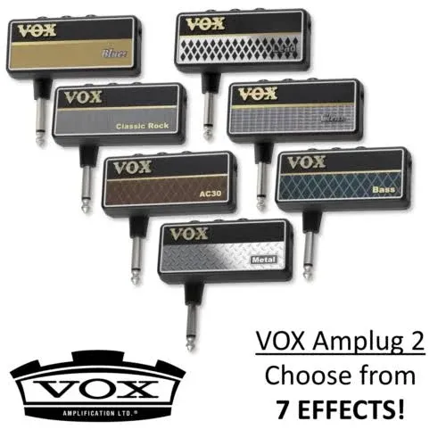 VOX AP2BS amPlug 2 Bass Headphone Amplifier with Over-Ear Headphones