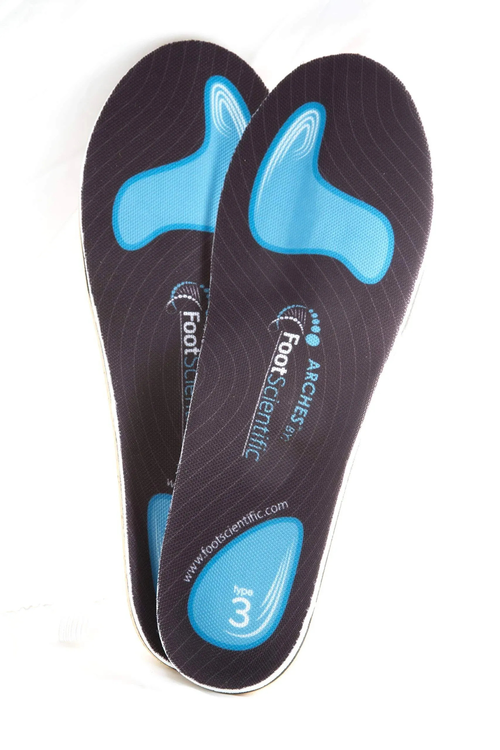 FootScientific¨ Arches Type 3 (High Arch) Orthotic Shoe Insoles, MenÕs Size 8-8.5 / WomenÕs Size 10-10.5