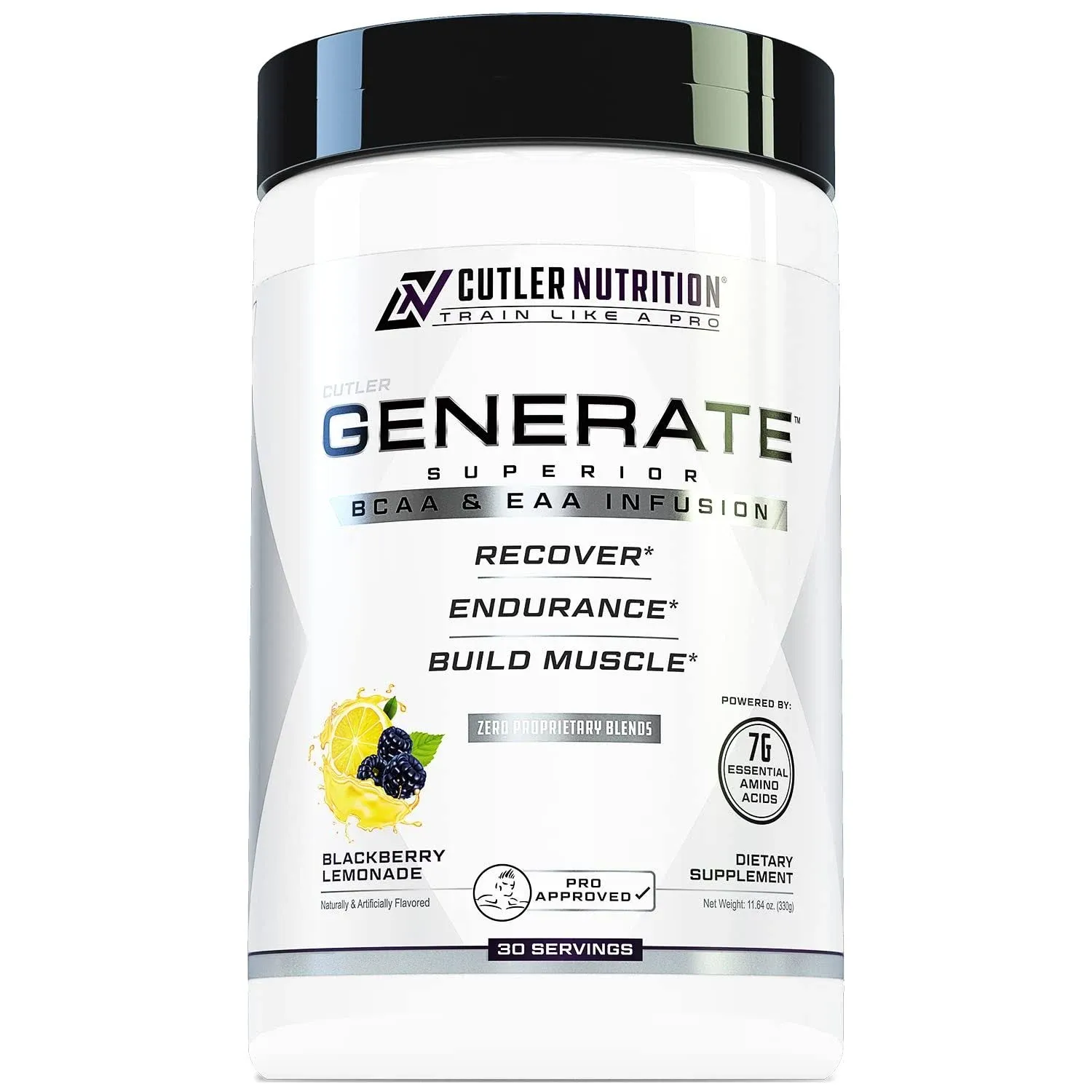 Cutler Nutrition, Generate, Superior BCAA & EAA Infusion, Blackberry Lemonade