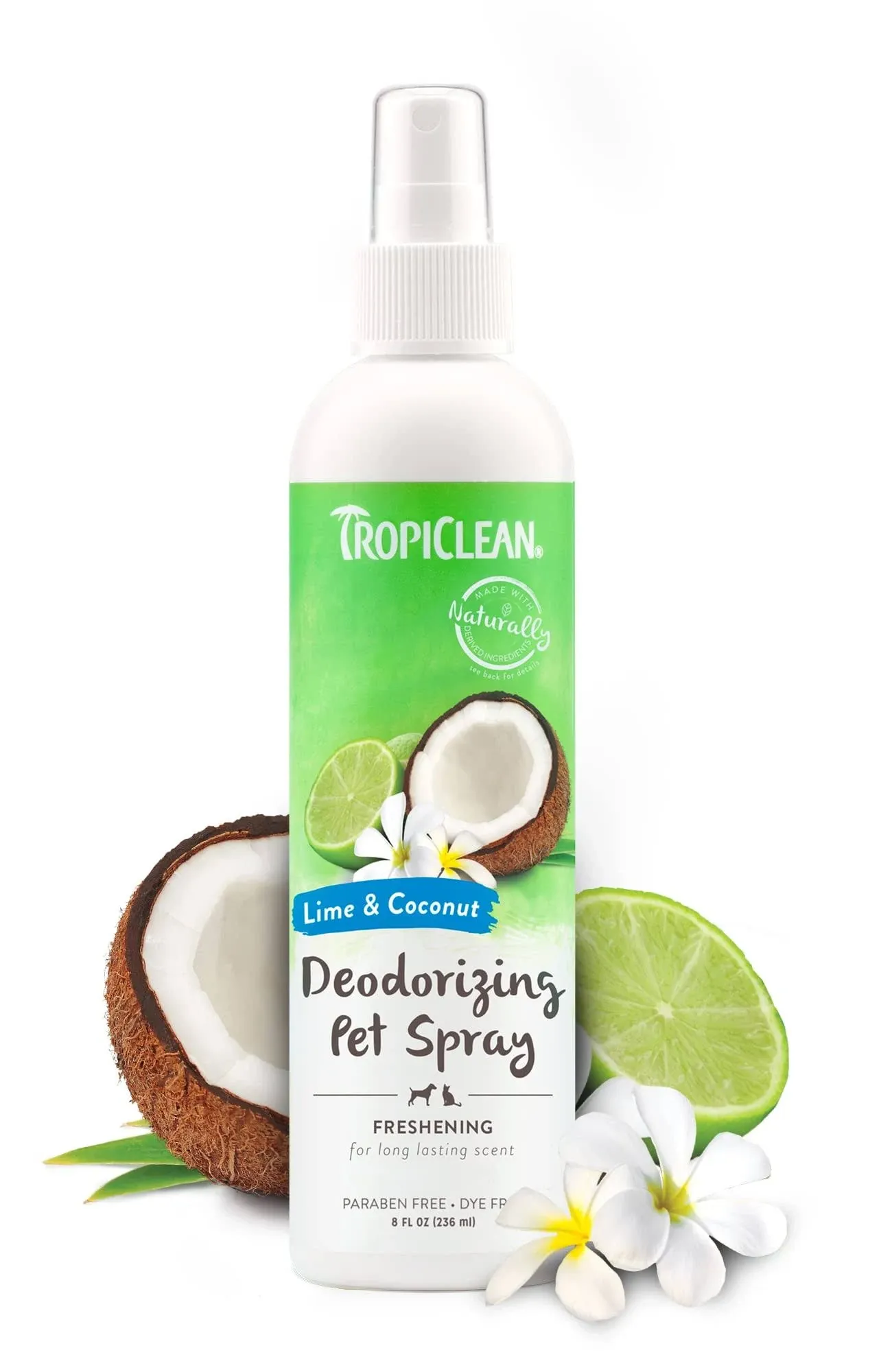 TropiClean Lime &amp; Coconut Deodorizing Pet Spray for Dogs 1 Each/8 Oz By Tropicle