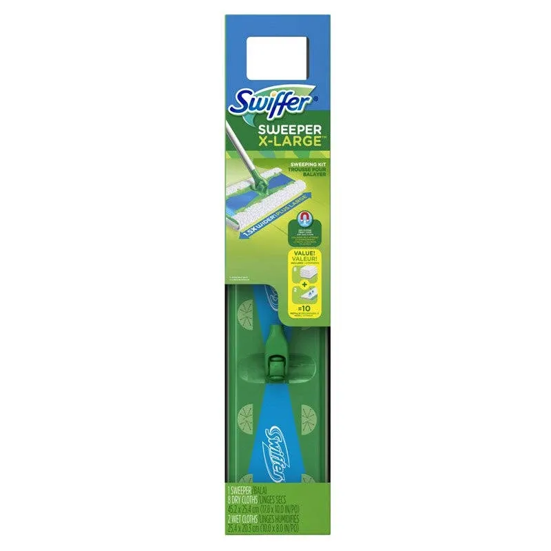 Sweeper Dry + Wet XL Sweeping Kit (1 Sweeper, 8 Dry Cloths, 2 Wet Cloths)