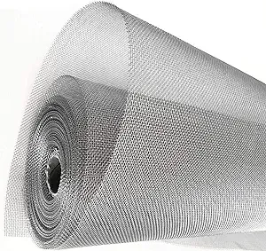 KISKIS 304 Stainless Steel Woven Wire Mesh, Wire Mesh Window Screen Mesh, Prevent Mouse Mice Snakes Hornets Rodents Entering,Easy to Cut and Install,120X300CM47X118INCH