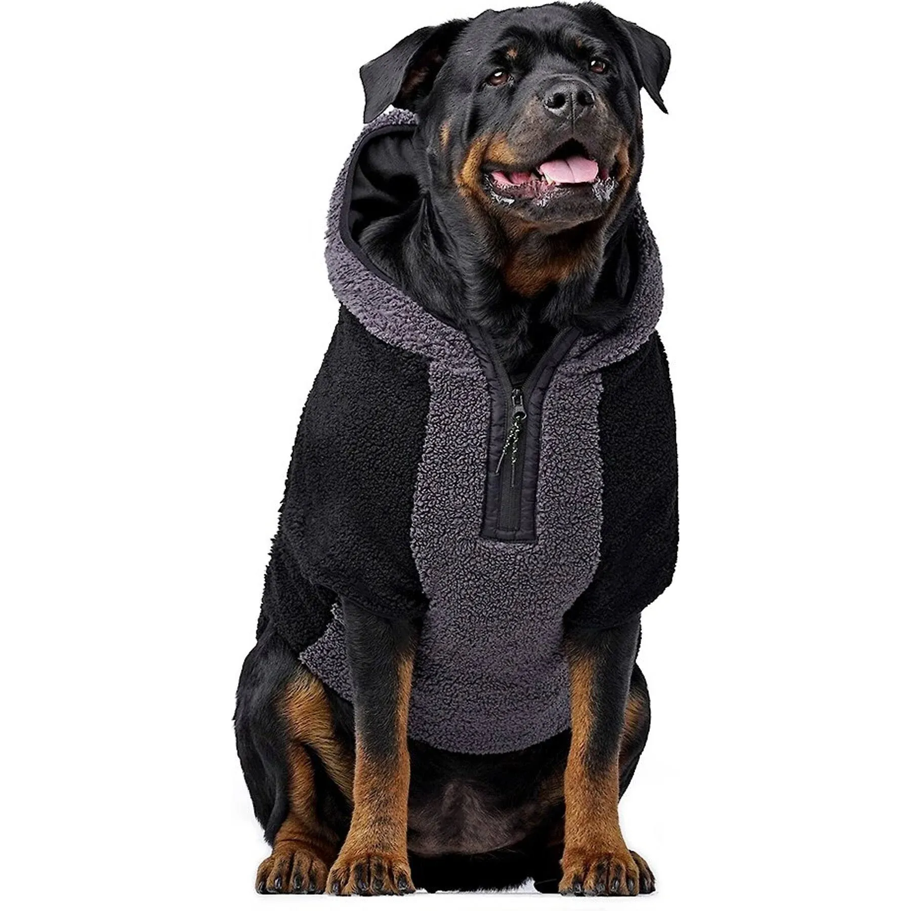 Canada Pooch Cool Factor Dog Hoodie Black and Grey Size 12, X-Small